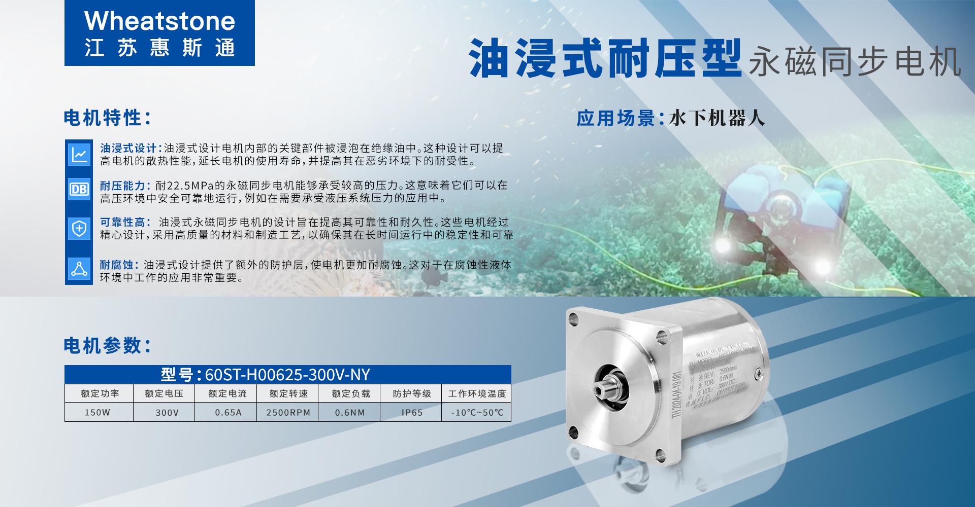 應(yīng)用于水下機(jī)器人油浸式耐壓型永磁同步電機(jī)